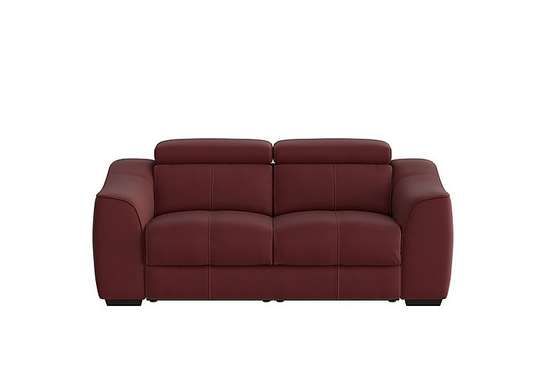 World of Leather - Elixir 2 Seater HW Leather Sofa With Manual Recliner - Deep Red
