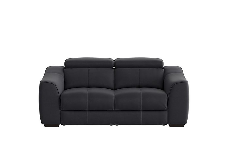 World of Leather - Elixir 2 Seater HW Leather Sofa With Manual Recliner - Black