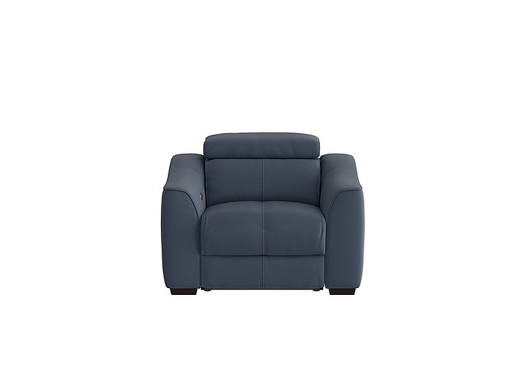 World of Leather - Elixir HW Leather Power Recliner Armchair - Ocean Blue