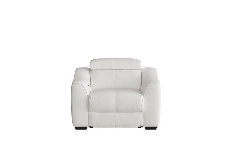 World of Leather - Elixir HW Leather Power Recliner Armchair - Star White