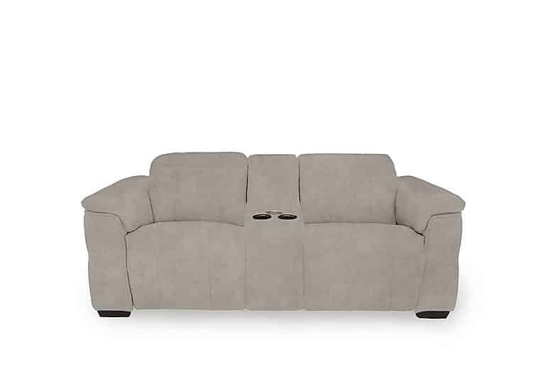 Inca Fabric 2 Seater Power Recliner Sofa with Pop Up Light Console and Power Headrests - Dexter Ivory