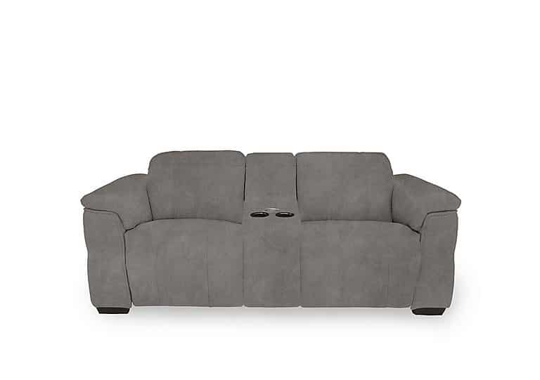 Inca Fabric 2 Seater Power Recliner Sofa with Pop Up Light Console and Power Headrests - Dexter Mocha
