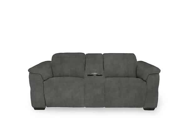 Inca Fabric 2 Seater Power Recliner Sofa with Pop Up Light Console and Power Headrests  Dexter Moss | Bed Sava