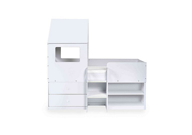 Arlet Mid Sleeper with Storage - White
