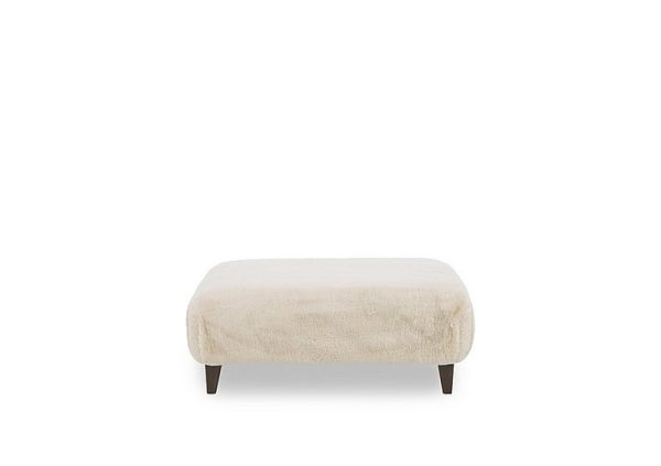 Oh So Glam Aura Fur Footstool | Bed Sava