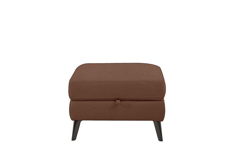 Axel Fabric Storage Footstool - Dark Taupe
