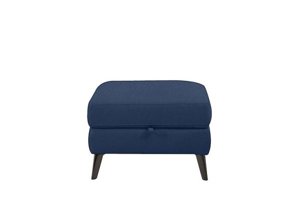 Axel Fabric Storage Footstool  Blue | Bed Sava