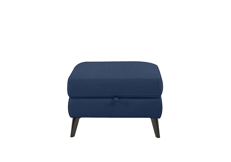 Axel Fabric Storage Footstool - Blue
