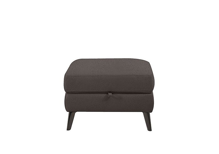 Axel Fabric Storage Footstool - Dark Grey