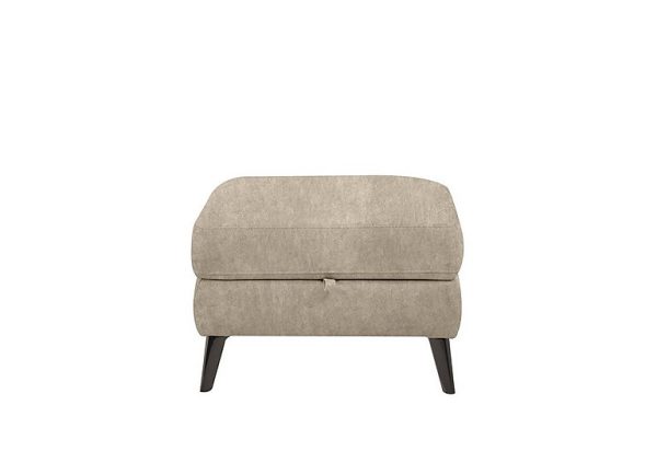 Axel Fabric Storage Footstool  Cream | Bed Sava