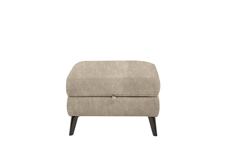 Axel Fabric Storage Footstool - Cream