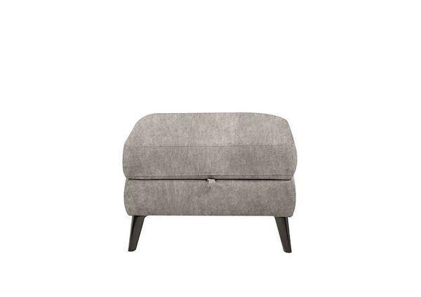 Axel Fabric Storage Footstool  Grey | Bed Sava