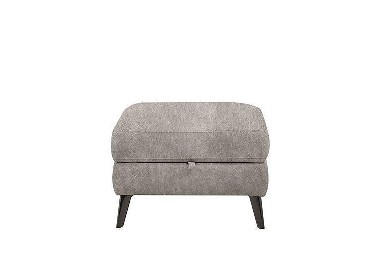 Axel Fabric Storage Footstool - Grey