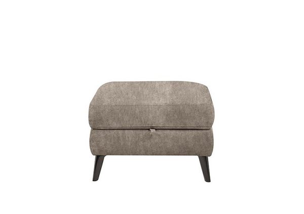 Axel Fabric Storage Footstool  Mink | Bed Sava