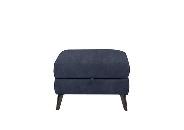 Axel Fabric Storage Footstool  R23 Blue | Bed Sava