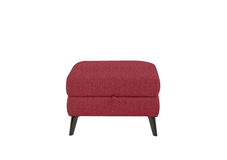 Axel Fabric Storage Footstool - Red