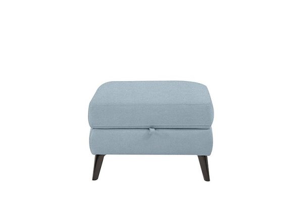 Axel Fabric Storage Footstool  Baby Blue | Bed Sava