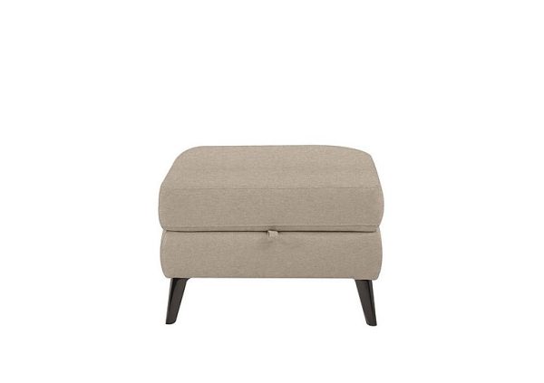 Axel Fabric Storage Footstool  R28 Beige | Bed Sava