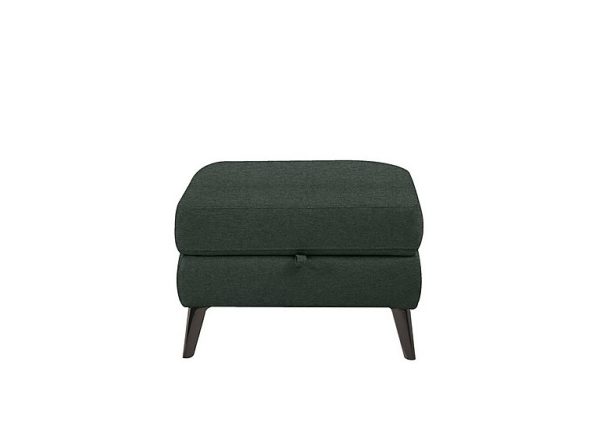 Axel Fabric Storage Footstool  Moss Green | Bed Sava