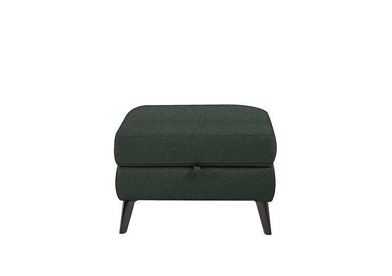 Axel Fabric Storage Footstool - Moss Green
