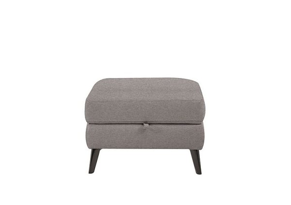 Axel Fabric Storage Footstool  Wild Dove | Bed Sava