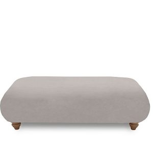 Boutique Collection  Blenheim Bench Stool  Marlborough Silver with Oak Feet | Bed Sava