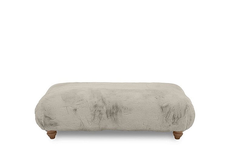 Boutique Collection - Blenheim Bench Stool - Vancouver Fur Mink with Oak Feet