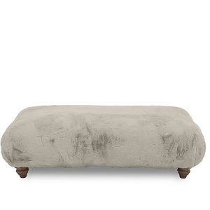 Boutique Collection  Blenheim Bench Stool  Vancouver Fur Mink with Walnut Feet | Bed Sava