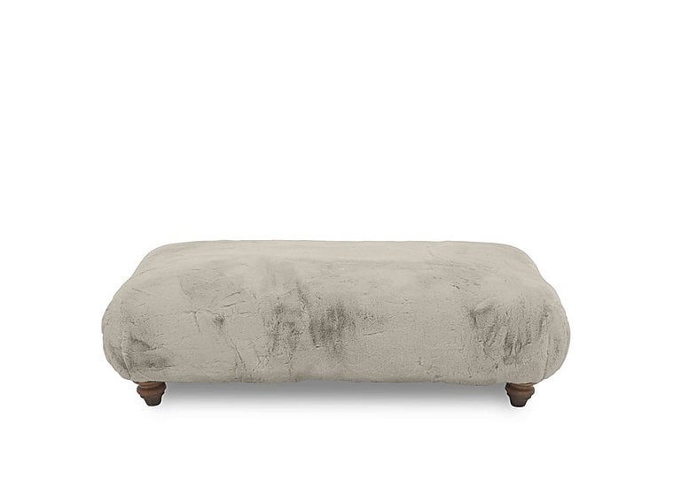 Boutique Collection - Blenheim Bench Stool - Vancouver Fur Mink with Walnut Feet