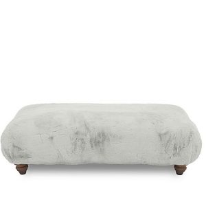 Boutique Collection  Blenheim Bench Stool  Vancouver Fur Silver with Walnut Feet | Bed Sava