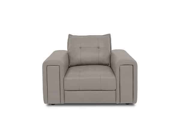Boutique Goliath Leather Chair with Storage Drawer  Lead Grey | Bed Sava