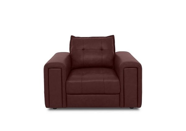 Boutique Goliath Leather Chair with Storage Drawer  Ruby | Bed Sava