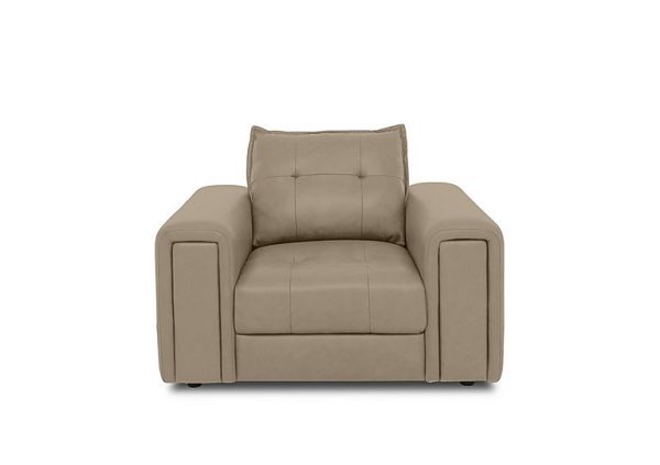 Boutique Goliath Leather Chair with Storage Drawer  Barley | Bed Sava