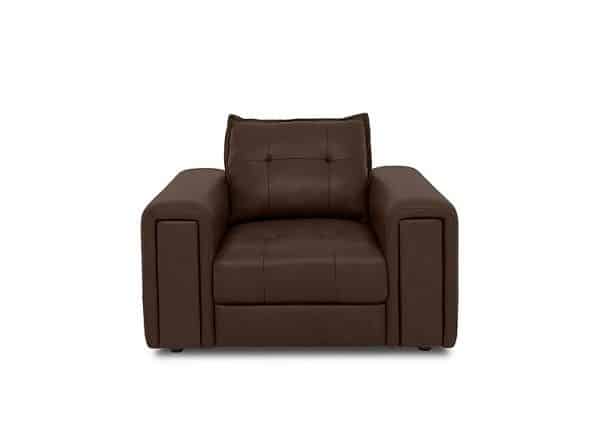 Boutique Goliath Leather Chair with Storage Drawer  Chocolate | Bed Sava