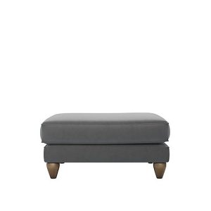 The Lounge Co  Bronwyn Fabric Footstool With Washed Oak Feet  Koala Cub | Bed Sava