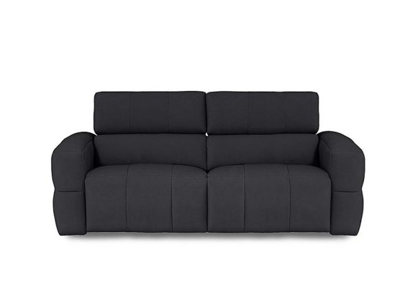 Cube Fabric 3 Seater Power Recliner Sofa with Power Headrests | Bed Sava