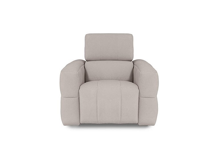 Cube Fabric Power Recliner Chair with Power Headrest - Lead Grey