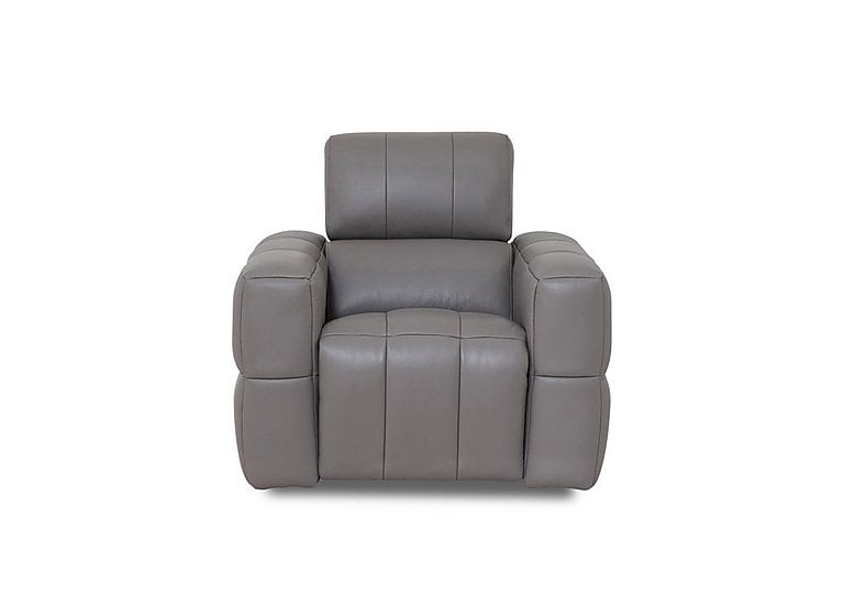 Cube Leather Power Recliner Chair with Power Headrest