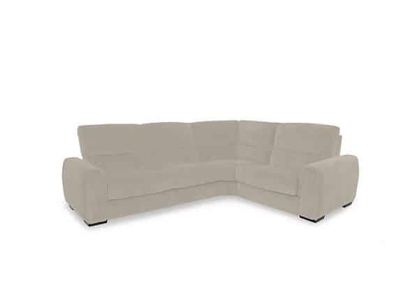 Flex Fabric Small Power Recliner Right Hand Facing Corner Sofa with Storage Arms  R32 Light Khaki | Bed Sava