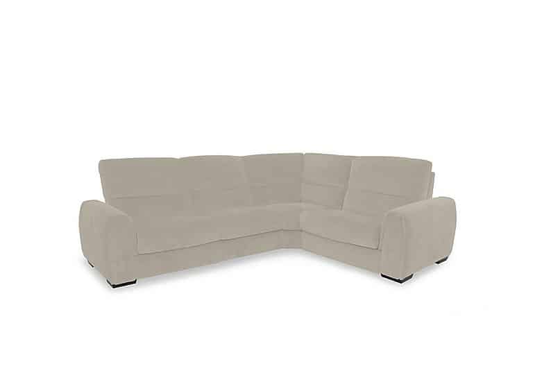 Flex Fabric Small Power Recliner Right Hand Facing Corner Sofa with Storage Arms  R32 Light Khaki | Bed Sava