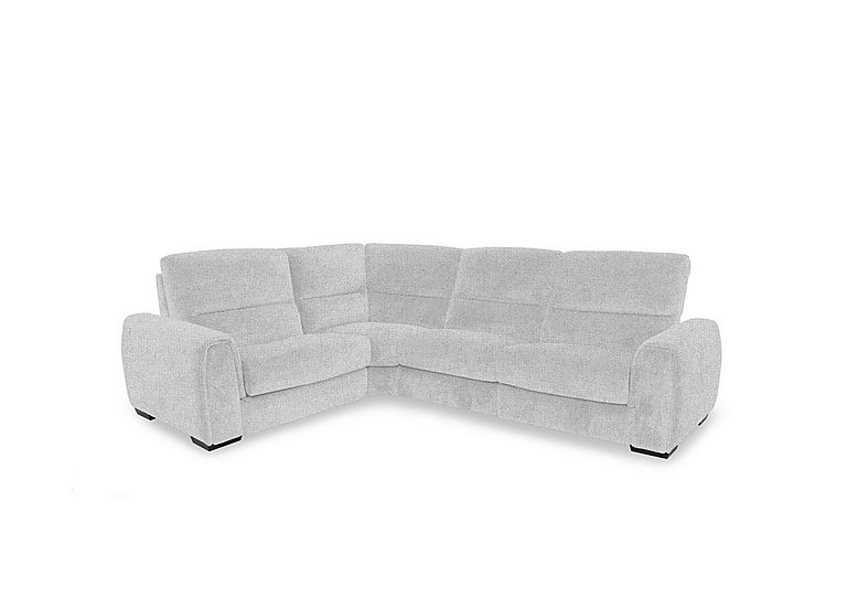Flex Fabric Small Power Recliner Left Hand Facing Corner Sofa with Storage Arms  Oyster | Bed Sava