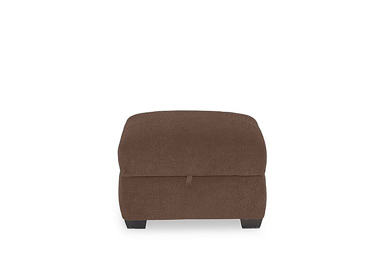 Flex Fabric Storage Footstool - Hazelnut