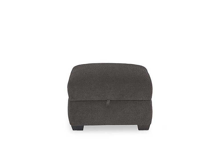 Flex Fabric Storage Footstool - Dark Grey