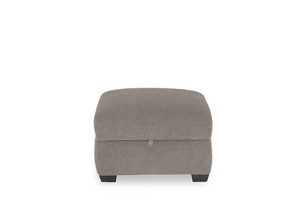 Flex Fabric Storage Footstool  Silver | Bed Sava