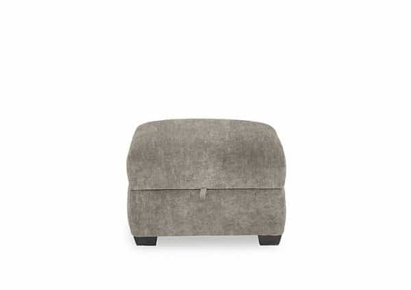 Flex Fabric Storage Footstool  Mink | Bed Sava