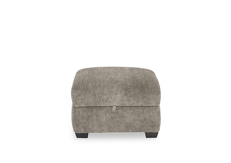 Flex Fabric Storage Footstool - Mink