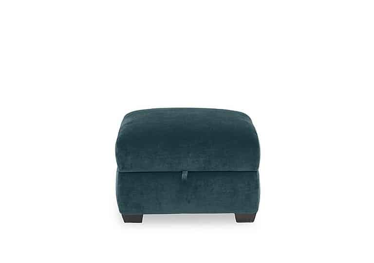 Flex Fabric Storage Footstool - Peacock
