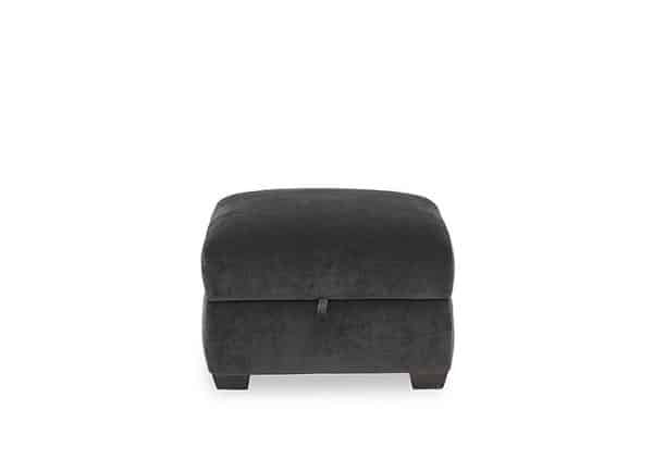 Flex Fabric Storage Footstool  Anthracite | Bed Sava