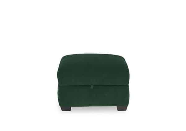 Flex Fabric Storage Footstool  Emerald Green | Bed Sava
