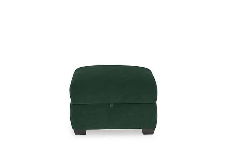 Flex Fabric Storage Footstool - Emerald Green